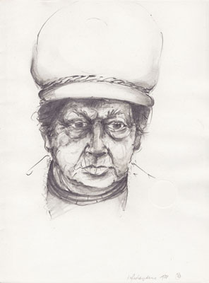 Skizze 'Dame mit Hut', 1988