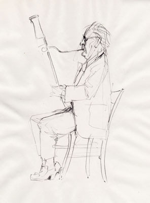 Skizze 'Oboist', 1989