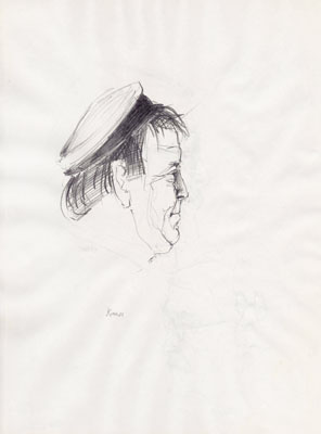 Skizze 'Krause' (Rückseite), 1989