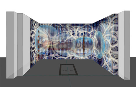 CVMAEA / Sixtinische Sibylle, 2006, computermalerei, Beispiel im Raum