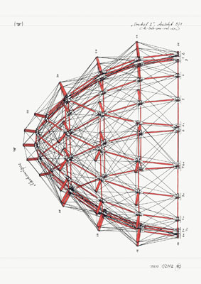 Zeichnung 'Firmament / Oracle *2, Ansicht 5/1', 2002